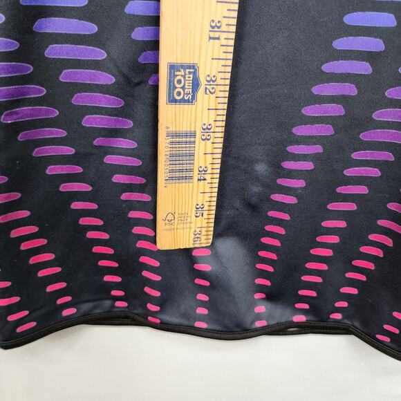 Y2K Bodycon Dress JR Medium Black Rainbow Dashes Dots Stretch Sexy Party Clubwea - Picture 13 of 15